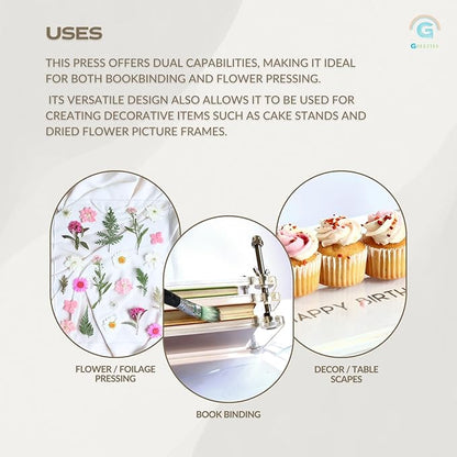 Book Press, Double,Flower Press,Travel Bag.Double Level Book Binding Press, Portable Book Press Bookbinding for Handmade DIY Bookbinding,Paper Press,13.8 * 7.9inch (Sky Blue, 13.8" x 7.9")