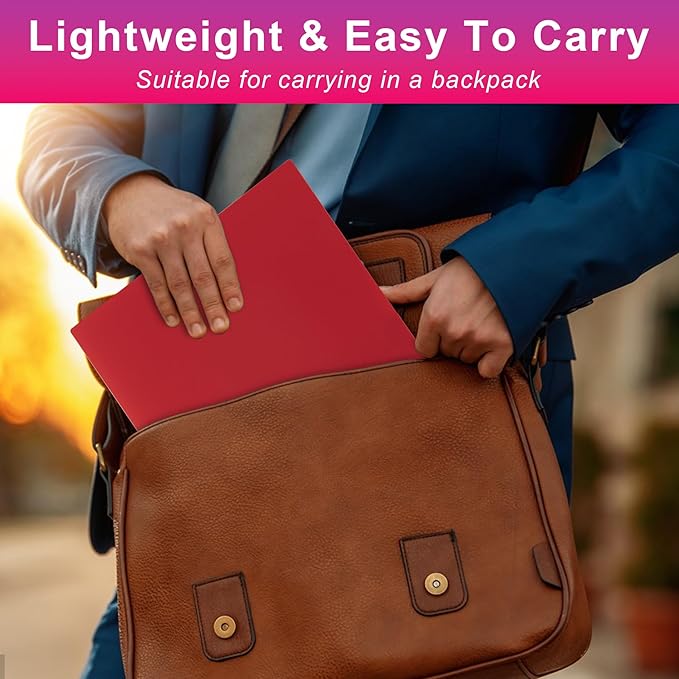 Plastic Folders with Pockets (7 Pack, Black), Durable Heavy Duty File Folders with Business Card Slot, 2-Pocket Folder for Schoolwork & Office,Letter Size