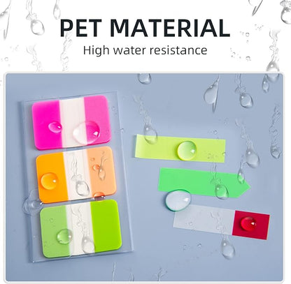 Golcellia Sticky Book Index Tabs, Page Tabs Markers 872 Pieces(5 Styles, 19 Colors) Annotation Tabs, Book Annotation Supplies Study Pack