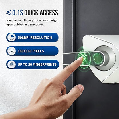 BlackSmith Biometric Safe Box 1.5 Cub Home Security Safe Fingerprint Recognition Money Safe with Keys Keypad Lock Box Secure Jewelry Valuables with Dual Alarm System Fireproof Bag