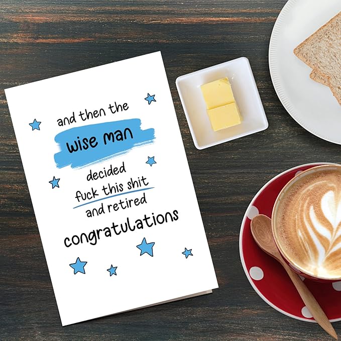 Qiliji Retirement Card - Funny & Congratulations for Men, Colleague