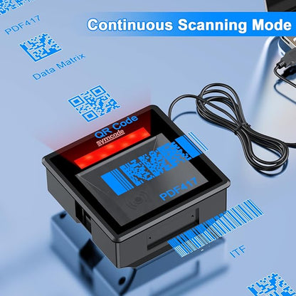 2D Embedded Barcode Scanner, Symcode 1D 2D QR Code Scanner with Auto Sensing Cell Phone Computer Screen Scan for Access Control,Locker Scan Code Payment etc