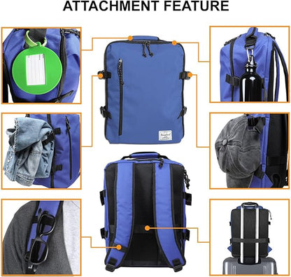 Lightweight Travel Backpack Personal Item Size for Men Women Carry-On Daypack 15.6-inch Laptop, Commute Gym Sport, Blueberry