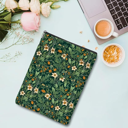 Botanical Book Sleeve, Classic Flower Book Covers for Paperbacks, Floral Book Pouch Book Protector, Book Lovers Gifts for Women Girls Sister, Book Accessories Book Club Gifts Christmas Birthday Gifts