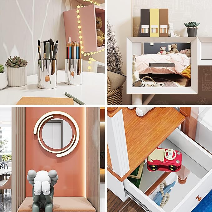 FunStick 12"x472" Mirror Stickers Wall Mirror Tiles Self Adhesive Flexible Mirror Sheets Large Non-Glass Mirror Wall Stickers Peel and Stick Mirror Wall Paper Roll for Crafts Fun House Home Wall Decor