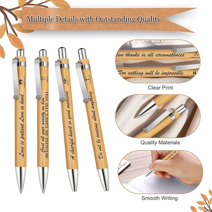 30 Christian Bible Notebooks with 30 Pens, Spiral Journal Bulk Prayer Notes Christian Religious Gifts for Family Friends Colleagues