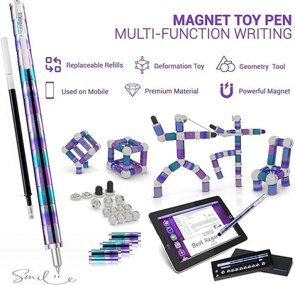 Elegancy Fidget Pen Magnetic Fidget Pen Cool Things for Teenage Boys Birthday Gifts for Kids Adults Magnet Pen Fidget Toys Teen Girl Stuff