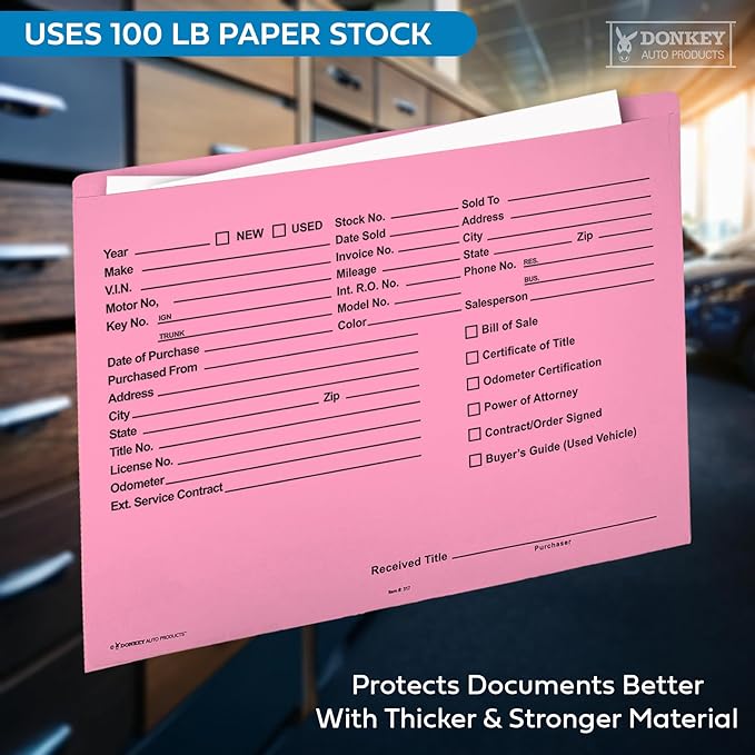 Printed Heavy Duty Deal Jackets - Pink (100 Shrink Wrapped)