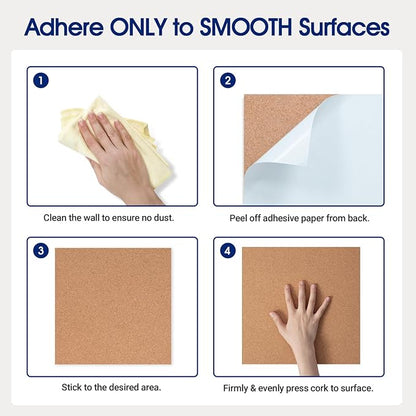 Square Cork Bulletin Board Tiles - SVOPY 8Pack Extra Thick 12x12 Inches Cork Board Tiles for Wall for Home Office Decor, Cork Sheet,School Message Board and Decorative Display Boards