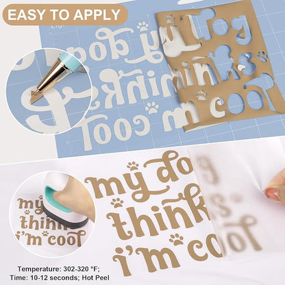 VINYL FROG Heat Transfer Vinyl Roll HTV Vinyl - 12"x5ft Camel Iron on Vinyl for T-Shirts, Heat Press Vinyl for DIY Craft Designs (Camel)