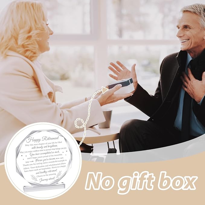 Chunful Happy Retirement Gifts for Men Women Never Understand the Difference You Made Keepsake and Paperweight Retirement Plaque Inspirational Gifts for Retired Teacher Police Nurse(Stylish Style)