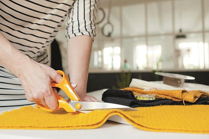 Fiskars Tailor Scissors, Length: 27 cm, Stainless Steel Blade/Plastic Handles, Orange, Classic, 1005145, 9.4 x 27 x 2.1 cm