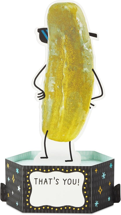 Hallmark Paper Wonder Shoebox Funny Pop Up Card (Big Dill) for Birthdays, Graduation, Congratulations