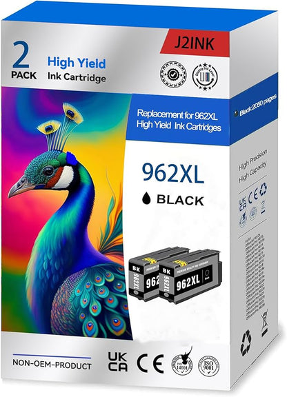 962XL Black 962 XL 962XL 9015e Printer Ink Cartridges for HP Printers Compatible for HP 962 XL HP962XL Ink Cartridges Combo Pack for Officejet Pro 9015 / 9015e 9025 / 9025e 9018 / 9018e 9010 / 9010e