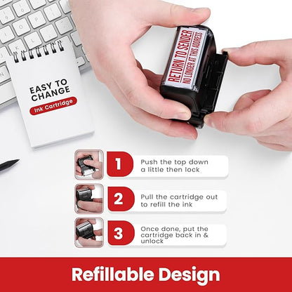 Promot Return to Sender No Longer at This Address - Self Inking Rubber Stamp