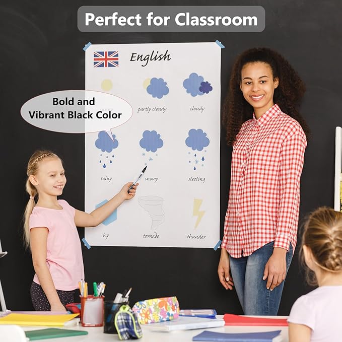 SFAIH Fine Tip Dry Erase Markers - 12 Pack Green Whiteboard Erasable Markers Bulk for Kids Adults, Ideal for Classroom School Office Home Use on White Board, Non-Toxic Easy Clean