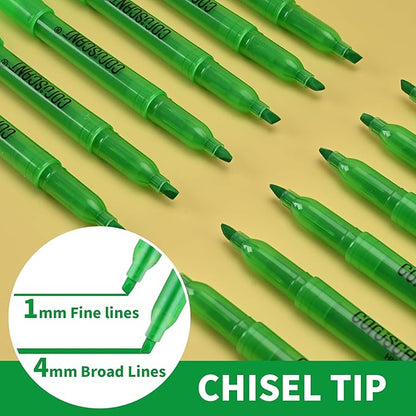 coruscant Green Highlighter,40 Packs of highlighters, Chisel Tip Marking, Quick Drying, No Bleed for Teacher Students Organizing and Coloring in the Classroom, Home, Office