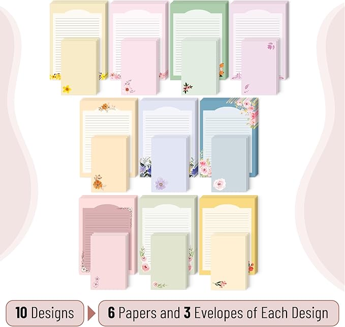 Mr. Pen- Stationery Writing Paper with Envelopes, 60 Letter Writing Paper with 30 Envelopes, Cute Stationary Set for Writing Letters, Stationary Paper, Writing Paper Stationary, Letter Set