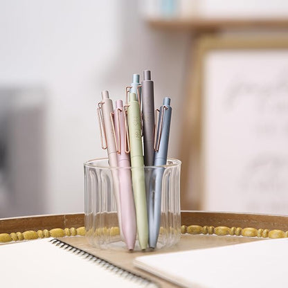 Mr. Pen- Retractable Gel Pens, 6 Pack, Black Ink Gel Pens Fine Point, Metallic Colorful Barrels, Retractable Pens, Gel Ink Pens, Aesthetic Pens for Journaling Fine Tip Pens