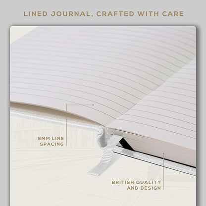 BEECHMORE BOOKS Lined Journal Notebook, 8.5 x 11.5 inch, A4 160 Lined Pages, Hardcover Leather Journals for Women, Men, Writing and Notebooks for Work - 120 GSM Thick Paper, Gifts Box Included