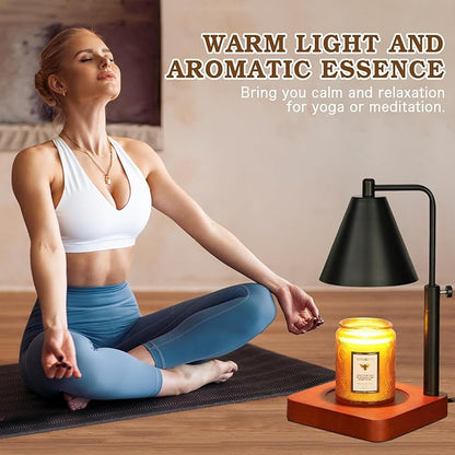 Modern Candle Warmer Lamp with Timer, Black Candle Lamp Warmer for Jar Candles, Birthday Gifts for Women Mom Her, Adjustable Metal Candle Lamp Dimmable, Mom Women Gifts Ideas, Home Decor for Bedroom