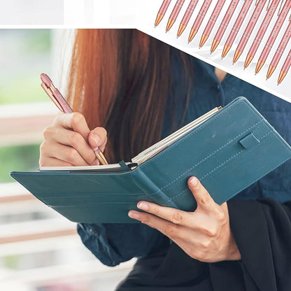 Zonon 12 Pieces Inspirational Pens Bulk Easter Basket Stuffers Motivational Quotes Ballpoint Pens with Stylus Tip Inspirational Gifts for School Office Teachers(Rose Gold,Bible Style)