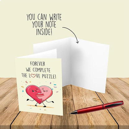 Cheerin Romantic Anniversary Cards for Him and Her - Cute Anniversary Card for Girlfriend and Boyfriend - Funny Birthday Card for Husband and Wife