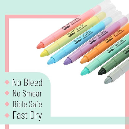 Mr. Pen- Bible Highlighters, Pastel Gel 8 Pack, Assorted Colors, Highlighters No Bleed, Highlighter, Highlighter Set, Dry Markers