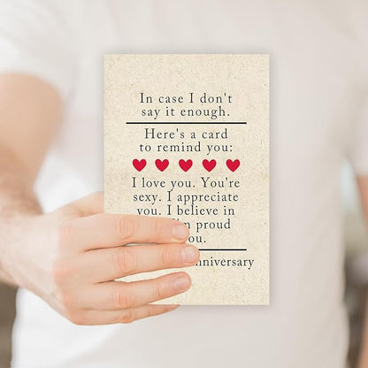 3 Year Anniversary Card Gifts for Him Her,Happy 3rd Anniversary Card for Woman Men,Third Anniversary Card Gifts for Husband Wife,Leather Wedding Anniversary Card Gift