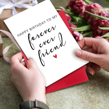 Happy Best Friend Birthday Card, BFF Card, Gifts for Bestie Women, Bestie Sister Friendship Cards for Lady Girl, Forever Friend