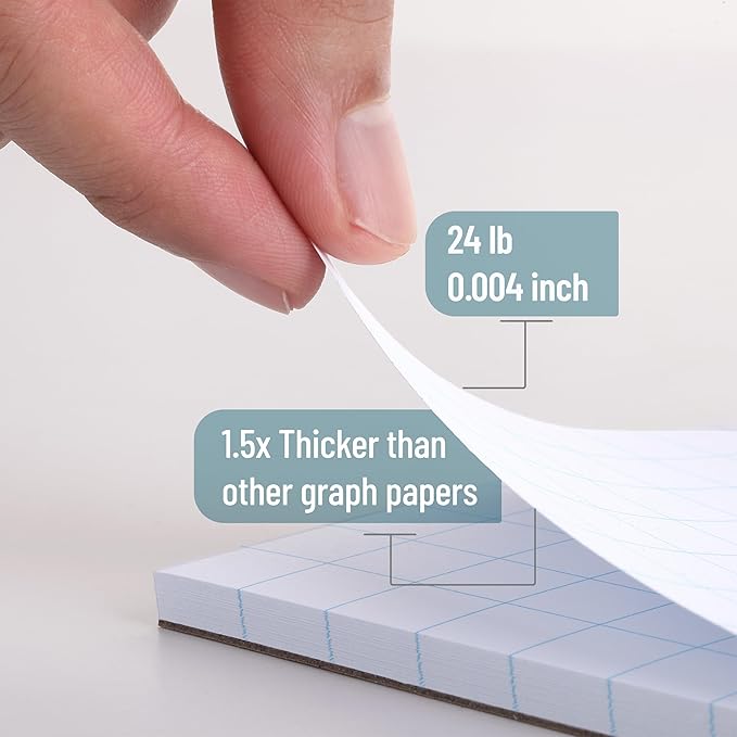 Mr. Pen- Graph Paper, 2x2 (2 Squares per inch), 8.5"x11", 55 Sheets, Grid Paper, Graphing Paper, Graph Paper Pad, Math Graph Paper, Grid Paper Pad, 1/2 Inch Graph Paper, Square Paper, Math Paper