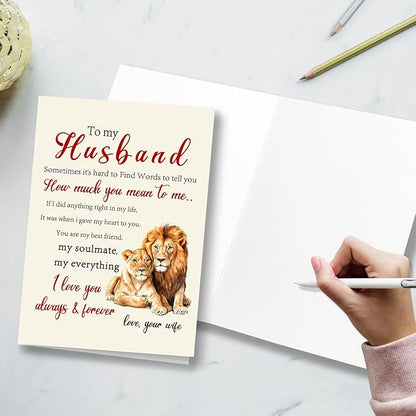 Funny Birthday Card, Romantic Birthday Gift for Husband, Unique Sweet Birthday Card, Thank You Husband Birthday Card, Happy Birthday To My Husband