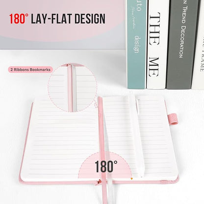 Pocket Small Notebook Journals, 8 Pack (Rose Pink) Mini Notebook 3.7x5.7 Journaling Notebooks for Women Men, Hardcover Lined Note Pads with Pens for Work, Business, Travel Journal, Office Supplies