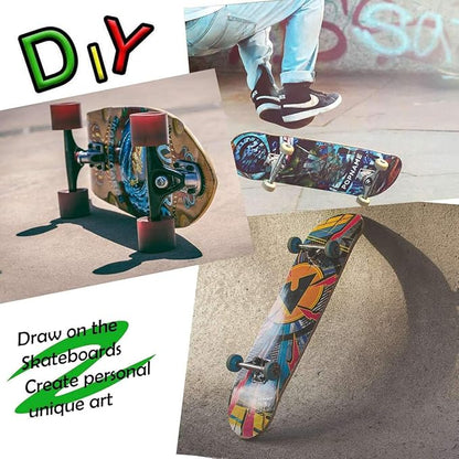 Permanent Marker, 30 Colors Fine Point Permanent Markers, Works Well On Paper, Canvas, Fabric, Crafts,Glass,Metal,Wood Good for Painting, Coloring and Doodling by Smart Color Art