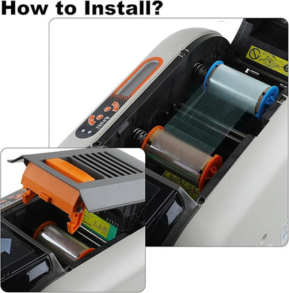 2.36’’ x 295’ UV Color Ribbon 1 Roll, Gencore Fluorescent Anti Theft Invisible Marking Ribbon 1000 Prints, 1'' Core, Compatible for HITI-CS200 HITI-CS200E, Invisible Under UV Light to Blue