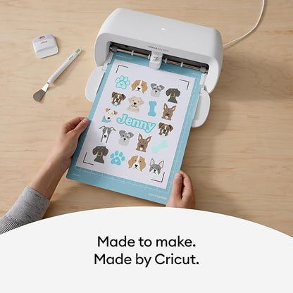 Cricut Waterproof Sticker Paper - US Letter Size (8.5in x 11in), Sticker Paper for Printer, Compatible with Cricut Maker, Explore 3, & Cricut Joy Xtra, White (6 Ct)