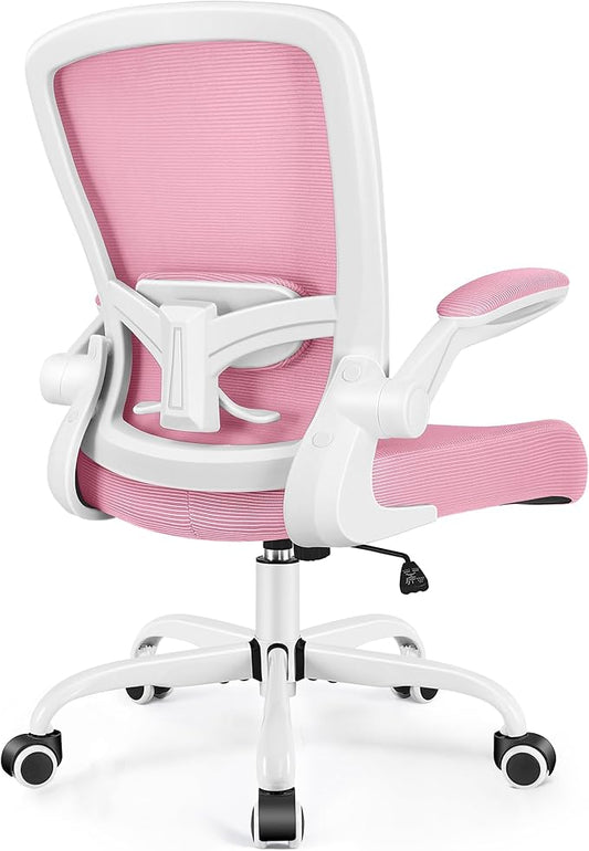 FelixKing Ergonomic Office Chair, Adjustable Height, Lumbar Support, Breathable Mesh Fabric, Durable and Reliable, Pink