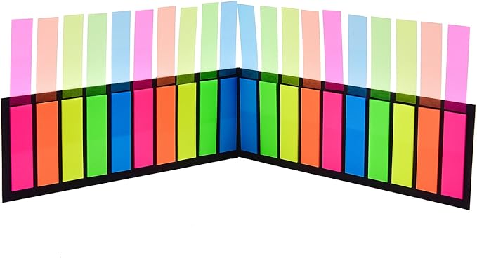 2000 Pieces Sticky Tabs, Colored Sticky Note Index Tabs, Page Markers Flags for Book Markers, Book Annotation Tabs