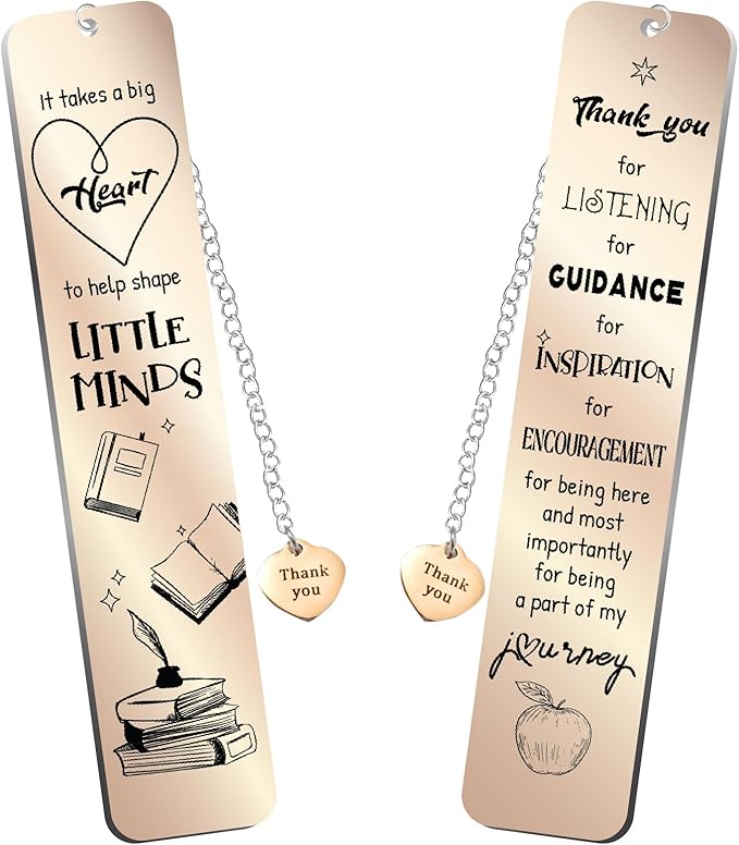 Teacher Gifts for Women, Teacher Appreciation Gifts, Thank You Teacher Bookmark from Student, Coworker, Teacher Retirement Gift, Teacher Gifts Idea Presents, Teacher Bookmark Stainless Steel