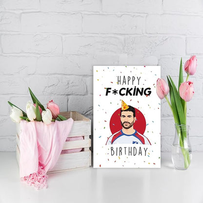 Humorous Roy Kent Birthday Card for Him Her, Rude Ted Lasso TV Show for TV Fans, Special Bday Card Gifts with Envelope