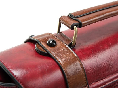 ECOSUSI Vintage Crossbody Messenger Bag Satchel Purse Handbag Briefcase for Women