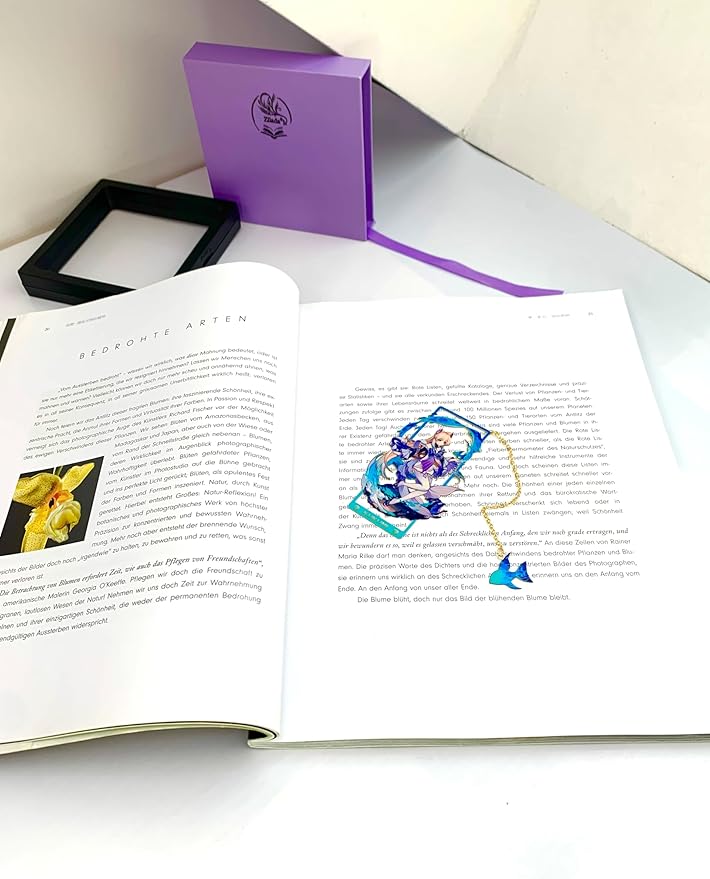 Metal Bookmarks - Genshin Impact Kokomi Brass Bookmarks with 3D Display Box - Perfect Birthday Gifts for Book Lovers