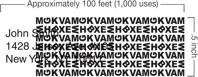 Identity Theft Prevention Security Stamp Wide Roller Security Stamp Kits (Blue)