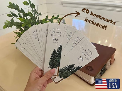 Books of The Bible Christian Bookmark - 20 Pack - Large Print - Made in USA