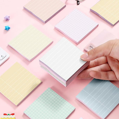 Post it Notes 3x3 Cute and Aesthetic Sticky Notes Planner Notepad - 450 Sheets - Desk Accessories for School, Office, and Home - Ideal Gifts for Teachers, Women, and Coworkers (Minimalist)
