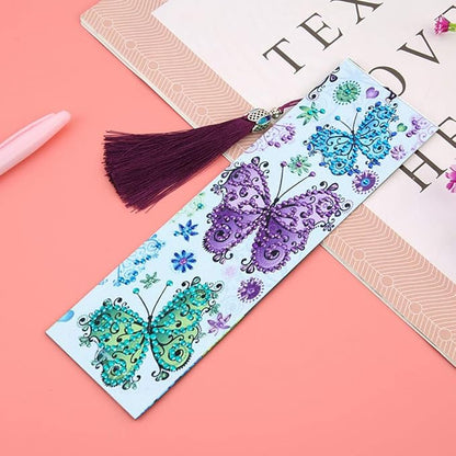 2Pack Diamond and Painting Bookmarks DIY Bookmarks with Tassel Great Gifts for Christmas, Thanksgiving, New Year, Birthday