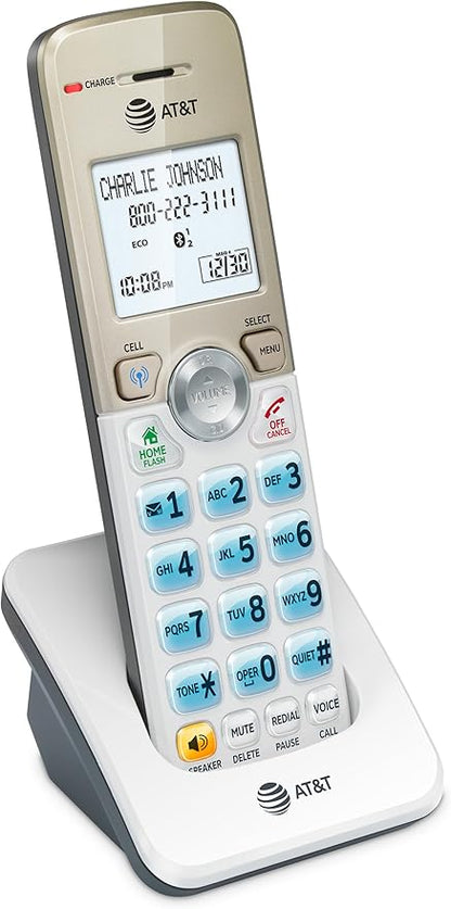 AT&T DL70019 Accessory Handset for DL72x19 Phone with Bluetooth Connect to Cell, Call Blocking, 1.8" Backlit Screen, Big Buttons, intercom, and Unsurpassed Range