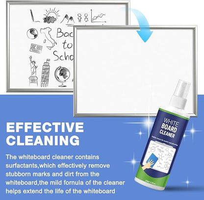 10 Pack Whiteboard Cleaner Spray 8.5oz Dry Erase Board Cleaner with 6 Cloths Non Toxic Dry Erase Cleaner Removes Stubborn Marks from Whiteboards