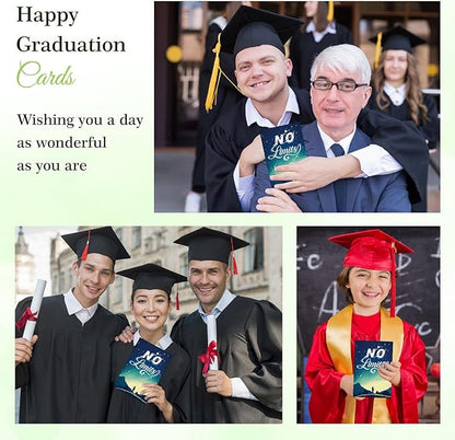 FaCraft Graduation Card 2025, No Limits Congrats Grad Greeting Cards with Envelope, for Preschool Kindergarten Middle School High School College PHD University Master Gradutes