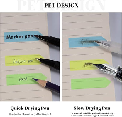 2400 Pcs Sticky Tabs Page Markers Sticky Index Tabs, Arrow Flag Tabs - 10 Primary Color Tabs Page Flag Markers Bookmarks